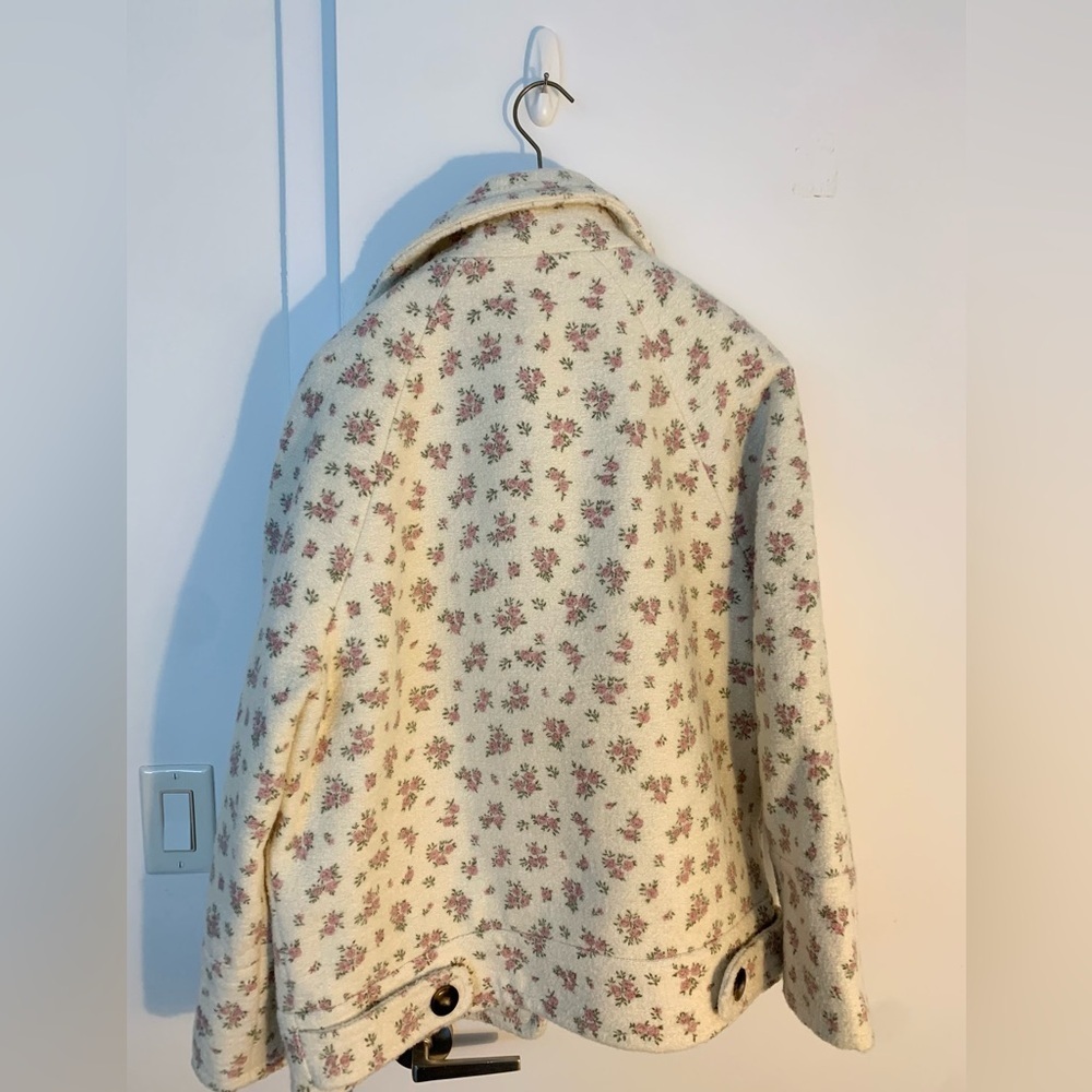 Sézane Leo wool blend coat little roses prairie NWT - Picture 8 of 11